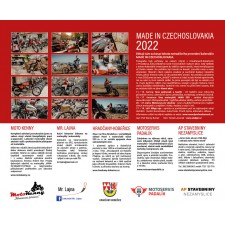 KALENDÁŘ NÁSTĚNNÝ 2022 - MOTOCYKLY MADE IN CZECHOSLOVAKIA
